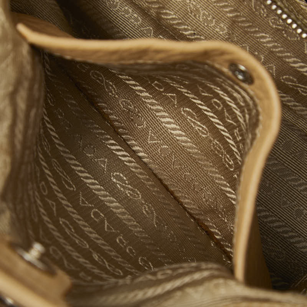 PRADA Cream Leather Shoulder Bag - Picture 10 of 13
